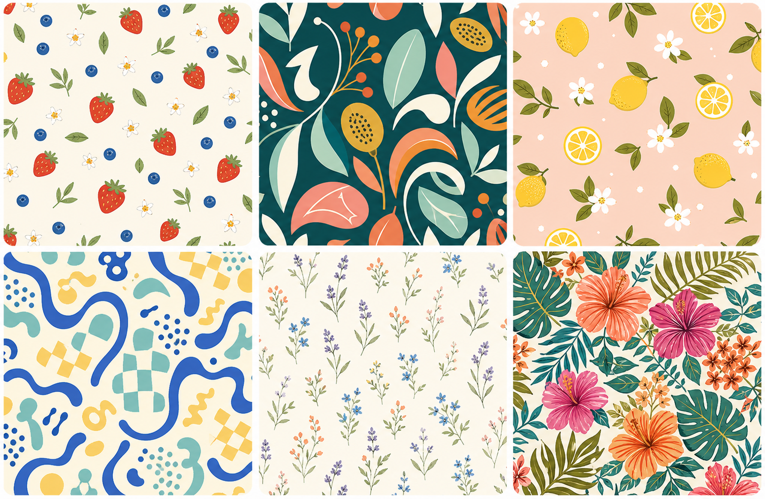 Custom print patterns, all-over prints and woven jacquard patterns