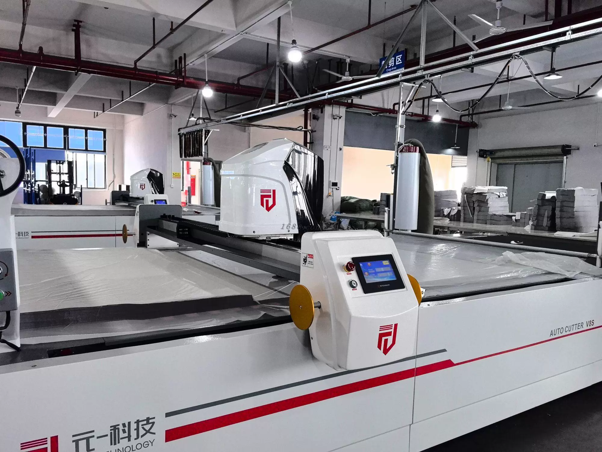 Fabric being cut precisely for underwear production
